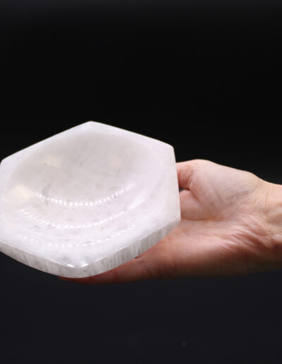 Selenite Hex Bowl - 15cm