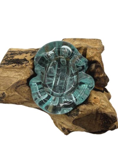 Molton Glass Candle Single Holder on Wood