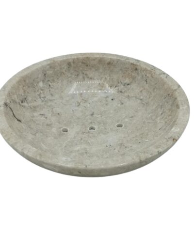 Round Honey Marble Rounded Soap Dish