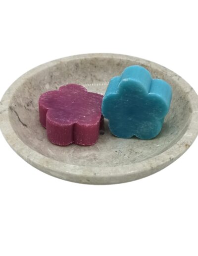 Round Honey Marble Rounded Soap Dish