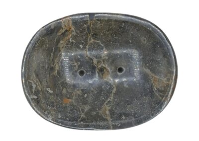 Classic Oval Grey Marble Soap Dish