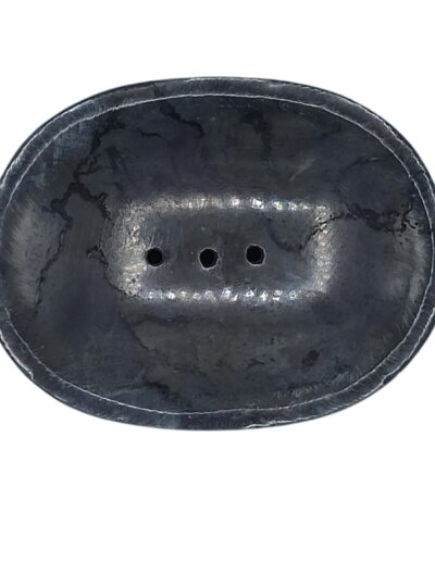Classic Oval Black Marble Soap Dish