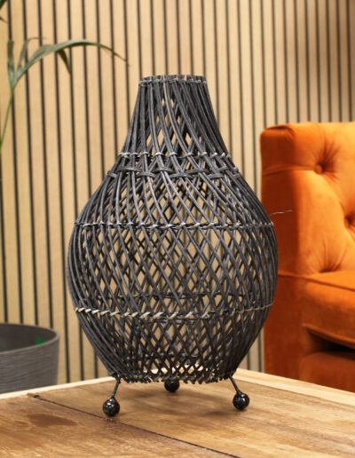 Rattan Table Lamps - Black