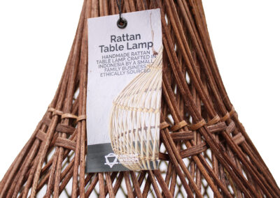 Rattan Table Lamps - Dark Brown