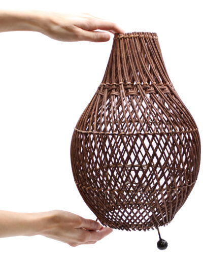 Rattan Table Lamps - Dark Brown