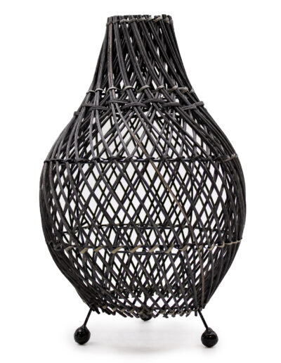Rattan Table Lamps - Black