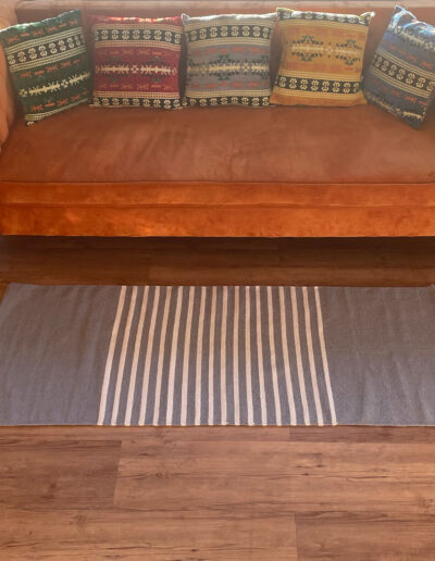 Indian Cotton Rug - 70 x 170 cm - Grey