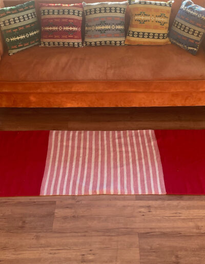 Indian Cotton Rug - 70 x 170 cm - Red | Pink