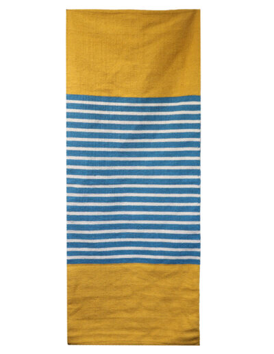 Indian Cotton Rug - 70 x 170c m - Yellow | Blue