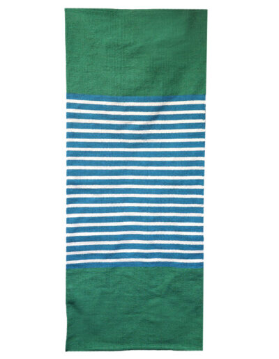 Indian Cotton Rug - 70 x 170 cm - Blue | Green