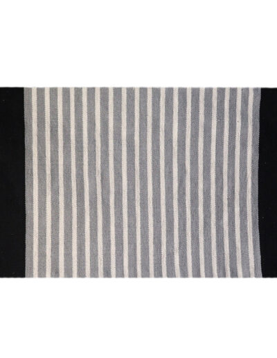 Indian Cotton Rug - 70 x 170 cm - Black | Grey