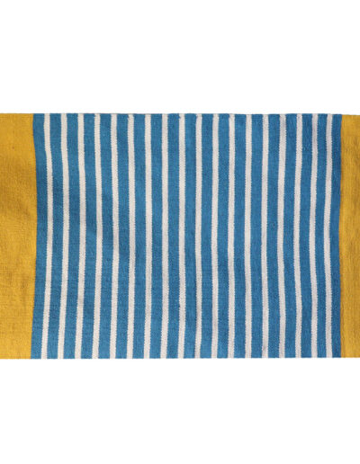 Indian Cotton Rug - 70 x 170c m - Yellow | Blue