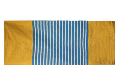Indian Cotton Rug - 70 x 170c m - Yellow | Blue