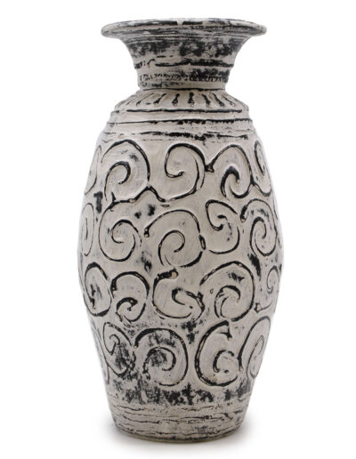 Swirls Shaped Vase - Cream