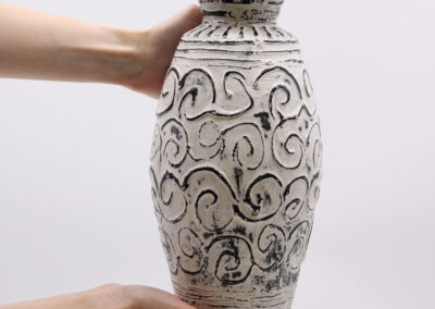 Swirls Shaped Vase - Cream