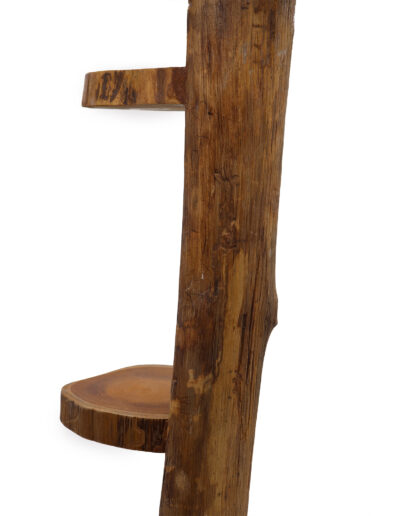 Natural Teak Log Shelve Display 3 Shelves 100 cm high