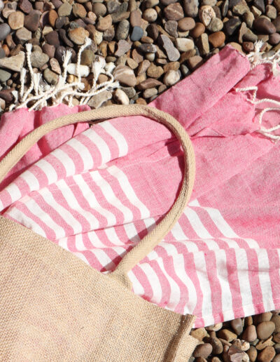 Cotton Pario Throw - Hot Pink