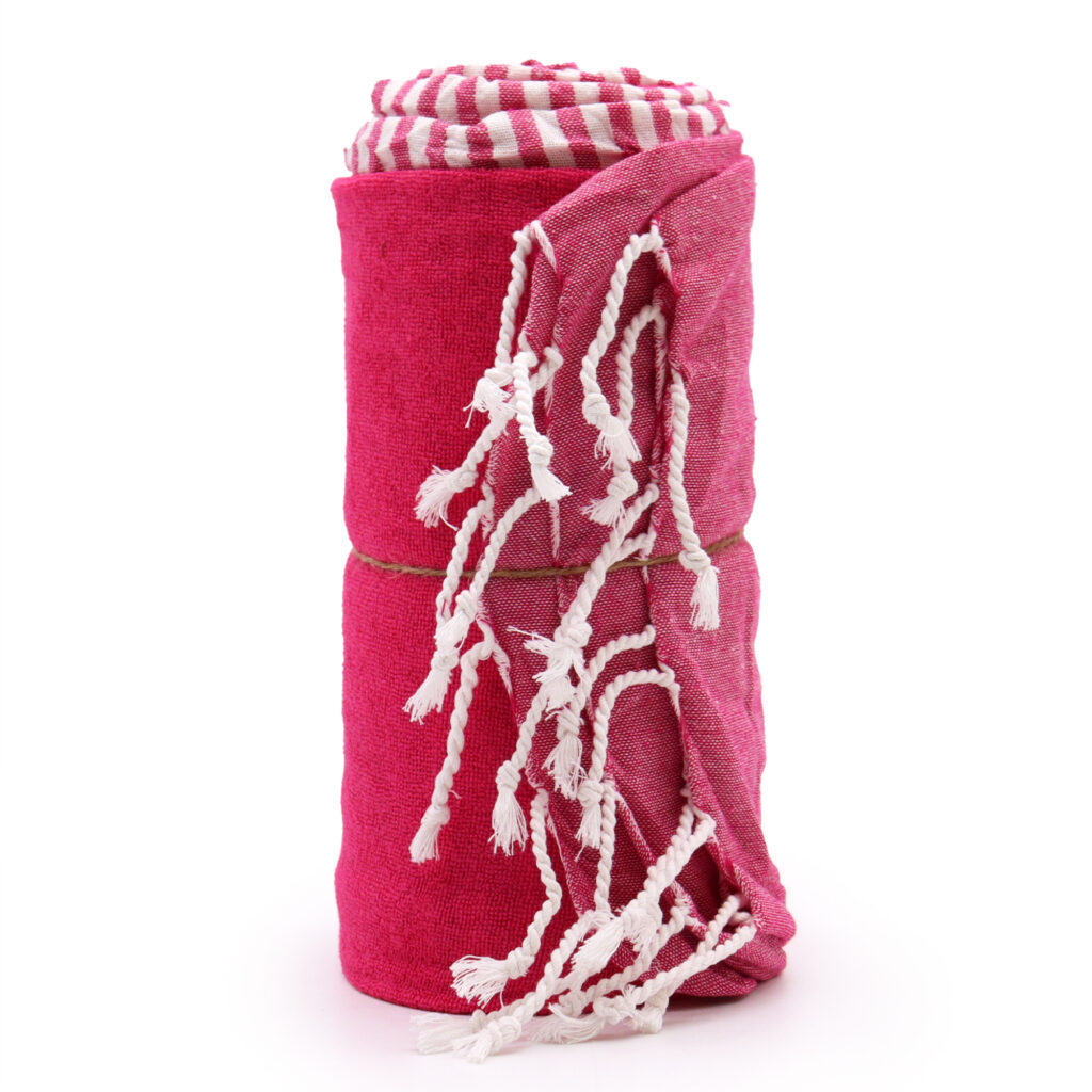 Cotton Pario Towel - Hot Pink