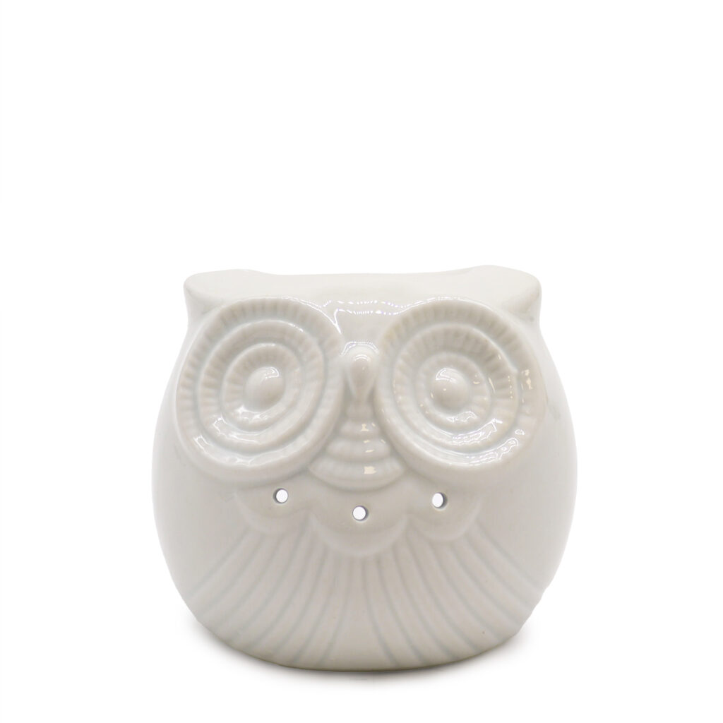 Classic White Oil Burner - Tall Owl