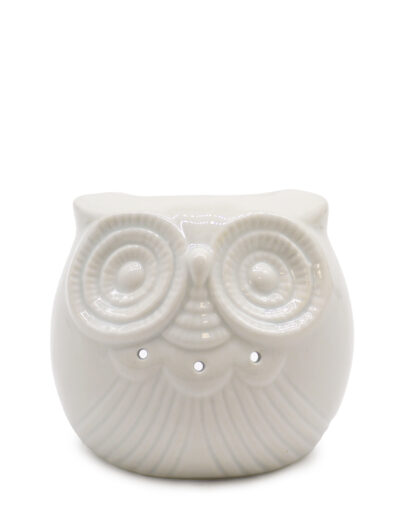 Classic White Oil Burner - Tall Owl