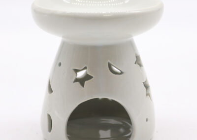 Classic White Oil Burner - Moon & Star - Large