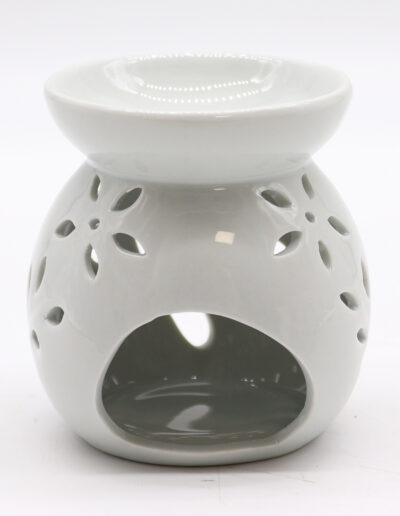 Classic White Oil Burner - Tree Cut-out - Large