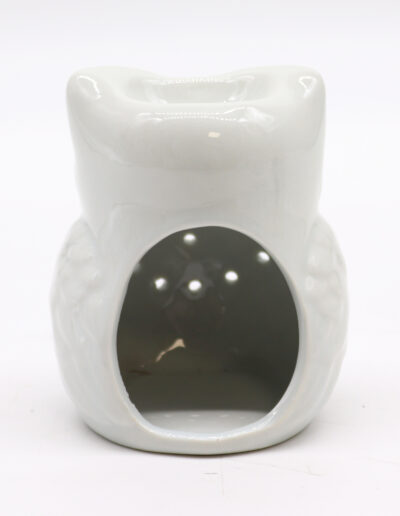 Classic White Oil Burner - Tall Owl