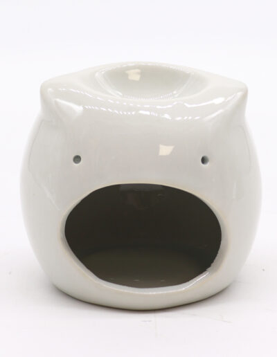 Classic White Oil Burner - Tall Owl