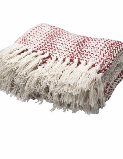 Boho Comfort Throws - 140 x 200 cm - Ruby Two Tone