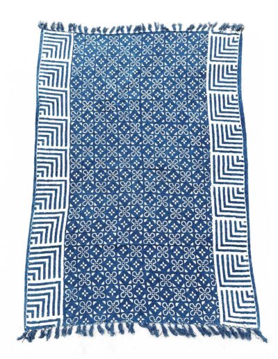 Handmade Indigo Throw - 170 x 120 cm - Kasba Tiles