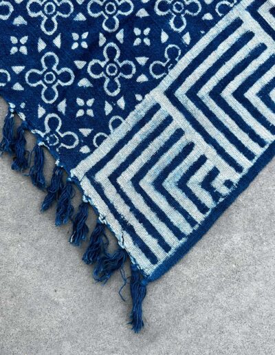Handmade Indigo Throw - 170 x 120 cm - Kasba Tiles