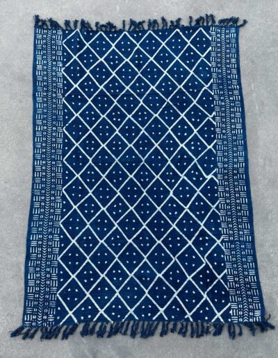 Handmade Indigo Throw - 170 x 120 cm - Midnight Heerak