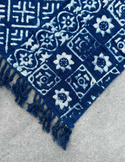 Handmade Indigo Throw - 170 x 120 cm - Desi Stripes