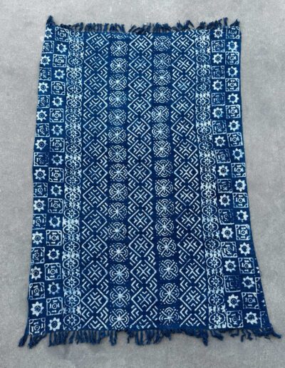 Handmade Indigo Throw - 170 x 120 cm - Desi Stripes