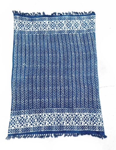 Handmade Indigo Throw - 170 x 120 cm - Seedha Arrows