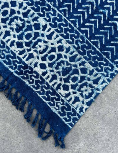 Handmade Indigo Throw - 170 x 120 cm - Seedha Arrows