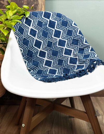 Handmade Indigo Runner - 170 x 60 cm - Heerak Patern