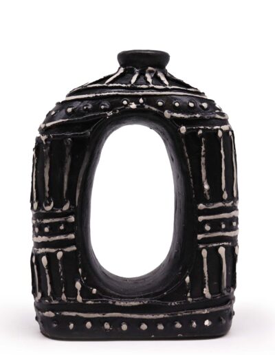 Oval Donut Shaped Vase - Chocolate 23 cm