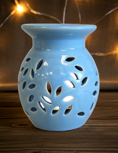 Floral Oil Burner – Blue