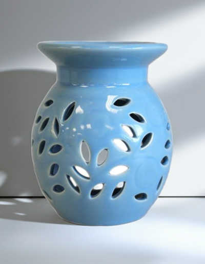 Floral Oil Burner – Blue