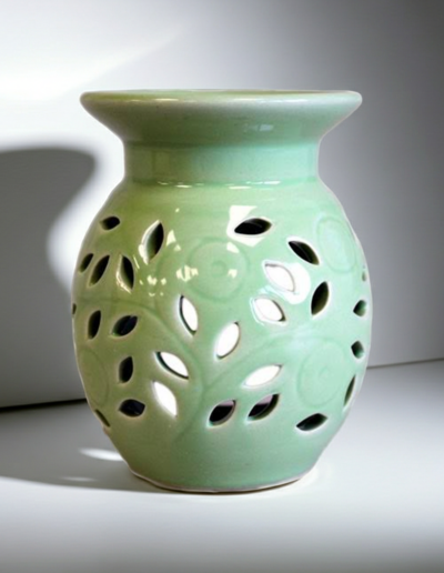 Floral Oil Burner – Lime
