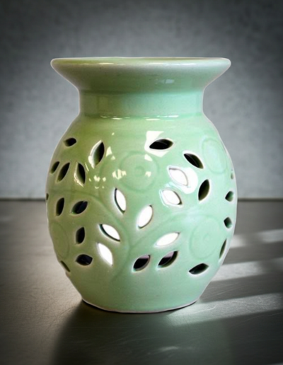 Floral Oil Burner – Lime