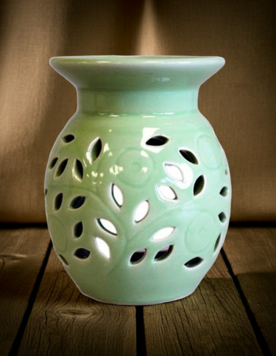 Floral Oil Burner – Lime