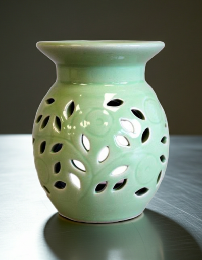Floral Oil Burner – Lime