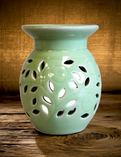 Floral Oil Burner – Lime