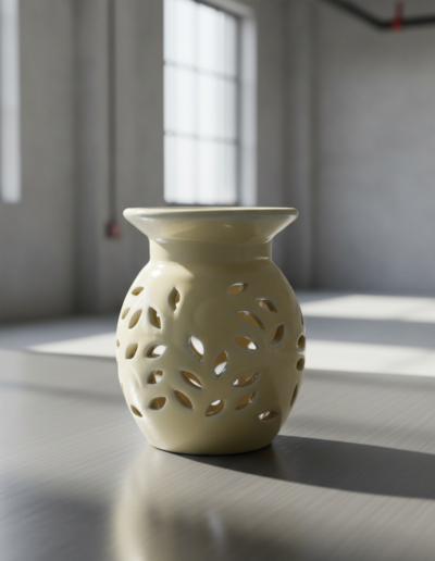 Floral Oil Burner – Orange