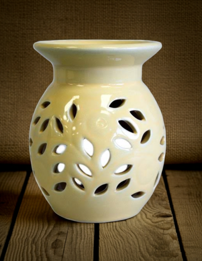 Floral Oil Burner – Orange