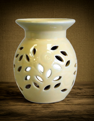 Floral Oil Burner – Orange