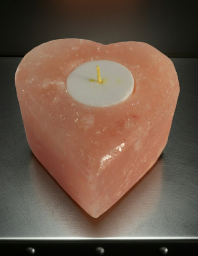 Salt Candle Holder-Med Heart