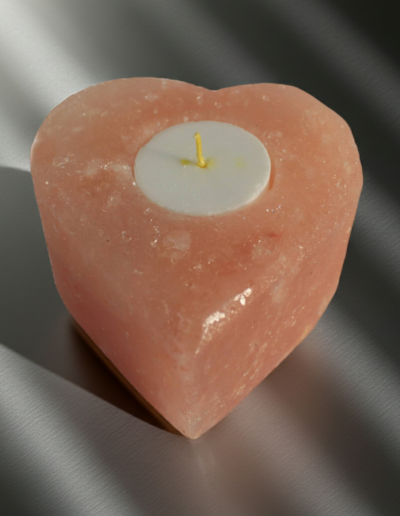 Salt Candle Holder-Med Heart